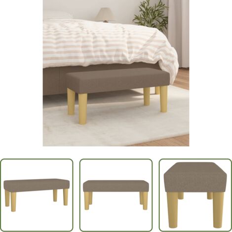 vidaXL Seduta confortevole -  Panca Tortora 70x30x30 cm in Tessuto