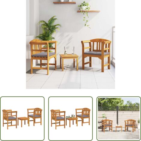 vidaXL Seduta da esterno -  Set da giardino con divano a rosa con cuscino 3 pcs