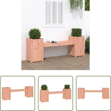 vidaXL Seduta esterna -  Panchina con Fioriera 180x36x63 cm Legno Massello di Douglas