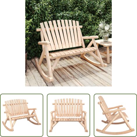 vidaXL Seduta in legno - Panca Dondolo Giardino 2Posti 123x96x102cm Massello Abete Rosso