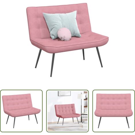 vidaXL Seduta in velluto -  Panca Rosa 110x74x84 cm in Velluto