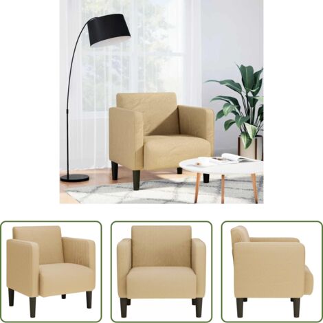 vidaXL Seduta morbida -  Divano Sedia con Braccioli Verde Grigio 54 cm Tessuto