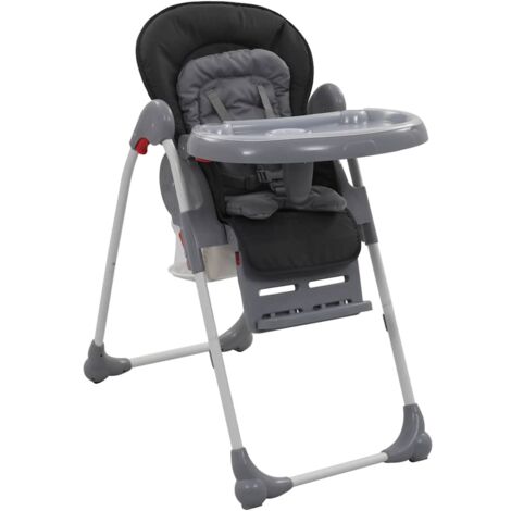 vidaXL Seggiolone Pappa per Bambini Grigio