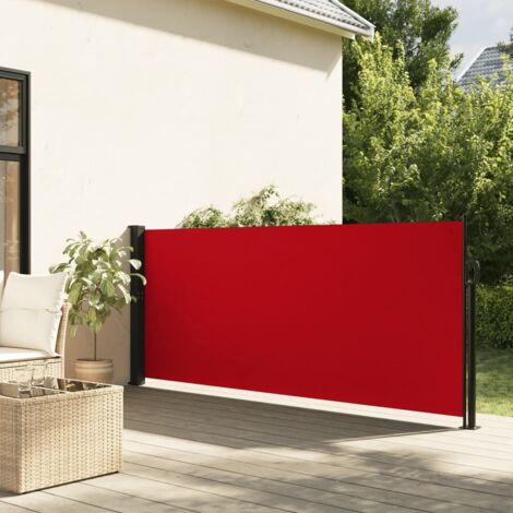 vidaXL Seitenmarkise rot 140x600 cm