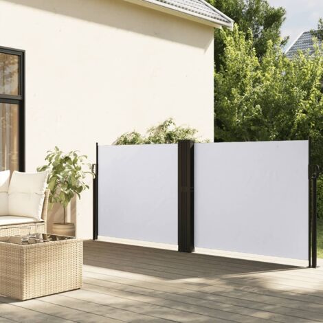 vidaXL Seitenmarkise weiß 120x600 cm