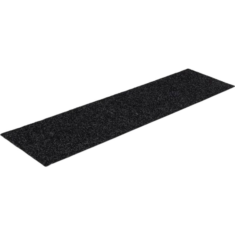 Vidaxl - Stair Mats Self-adhesive 15 Pcs 76x20 Cm Black Rectangular