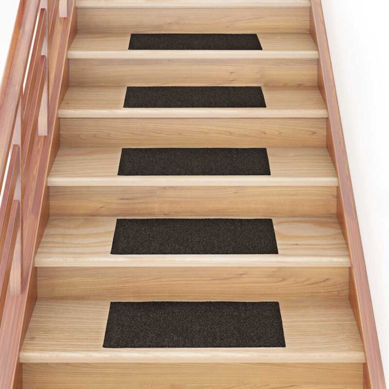 Vidaxl - Stair Mats Self-adhesive 15 Pcs 60x25 Cm Dark Brown Rectangular
