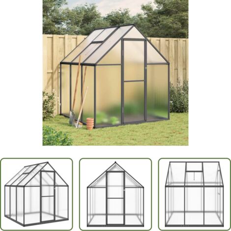 vidaXL Serra con base -  Telaio Serra con Base Antracite 169x169x195 cm in Alluminio