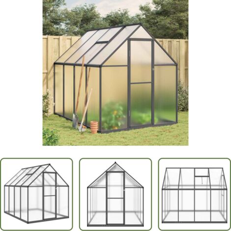 vidaXL Serra con base - Telaio Serra con Base Antracite 224x169x195 cm in Alluminio