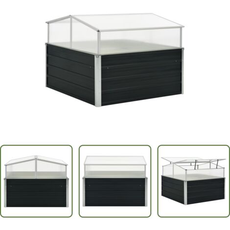 vidaXL Serra per piante -  Serra Antracite 100x100x77 cm in Acciaio Zincato