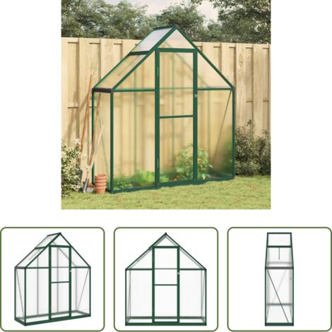 vidaXL Serra per piante -  Telaio Serra con Base Verde 169x58x195 cm in Alluminio