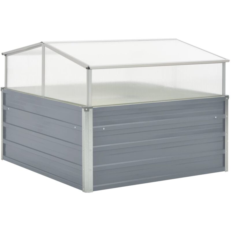 Serre 100 x 100 x 85 cm Grise Acier galvanisé Vidaxl