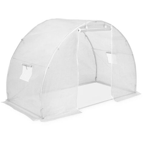 Vidaxl – Serre à tomates 4,5 m² 300 x 150 x 200 cm – Tissu maillé PE 170 g/m² – Structure en acier galvanisé – 2 fenêtres et 1 porte pour ventilation - vidaXL79324
