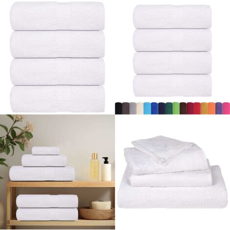 vidaXL Serviettes de visage 4 pcs blanc 30x30 cm 360 g/m² 100% coton
