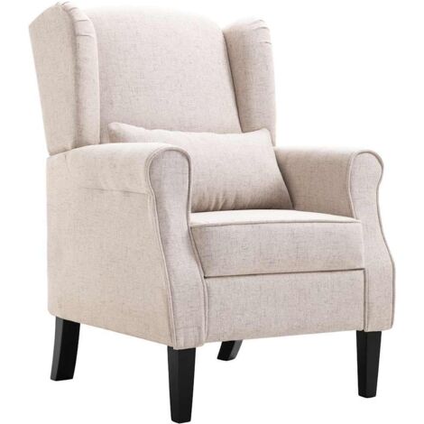 vidaXL Sessel Beige Stoff