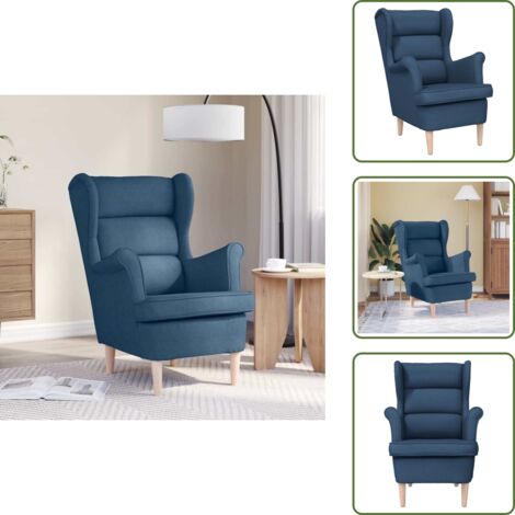 vidaXL Sessel Blau 74x84x100 cm Stoff