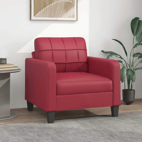 vidaXL Sessel Bordeauxrot 60 cm Kunstleder