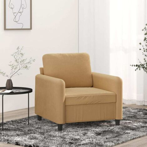 vidaXL Sessel Braun 60 cm Velours