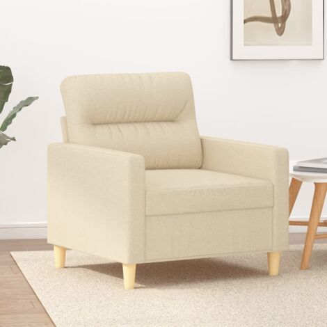vidaXL Sessel Creme 60 cm Stoff