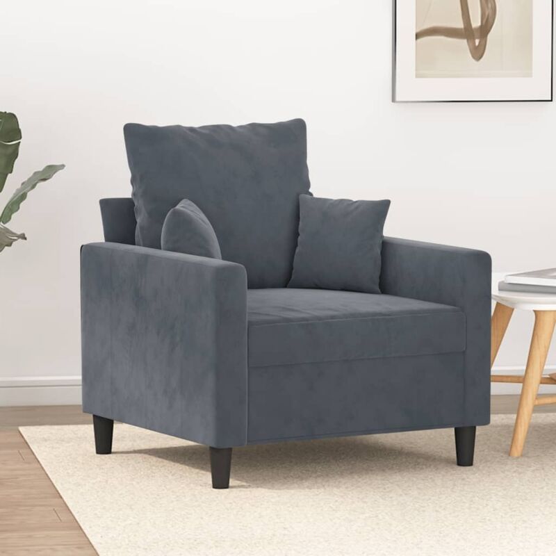 Sessel Dunkelgrau 60 Cm Samt - Vidaxl