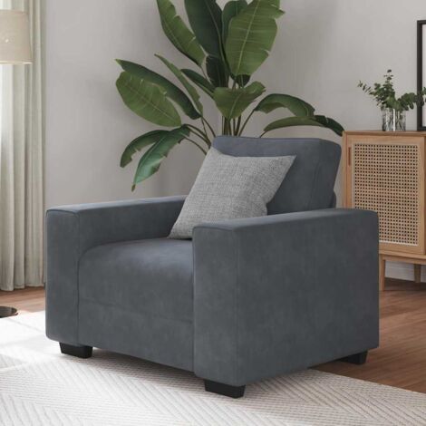 vidaXL Sessel Dunkelgrau 60 cm Samt