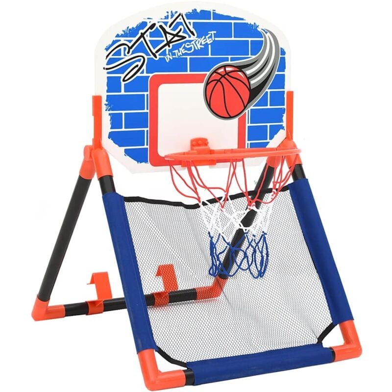 

vidaXL Set baloncesto infantil multifuncional suelo y pared - Multicolor