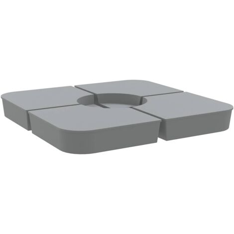 vidaXL Set Base per Ombrellone 4 pz con Supporto a Croce 100 kg PP