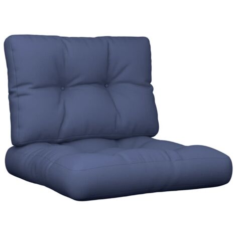 vidaXL Set Cuscini per Pallet Blu Marino 60x40x12 cm in Tessuto