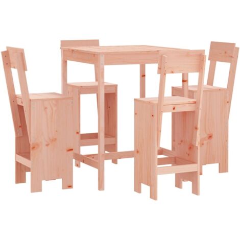 vidaXL Set da Bar da Giardino 5 pz in Legno Massello di Douglas