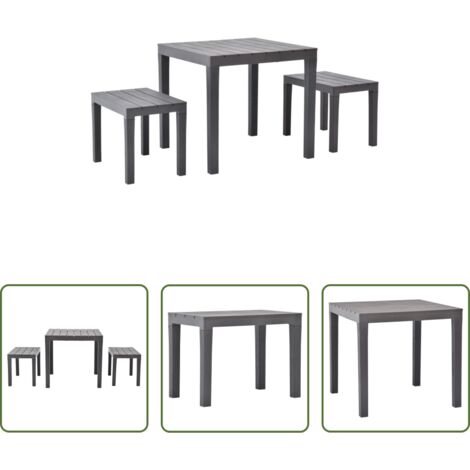 vidaXL Set da giardino -  Tavolo da Giardino con 2 Panche Marrone