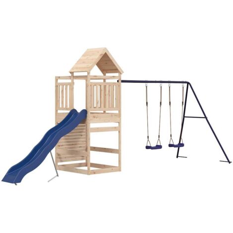 vidaXL Set da Gioco da Esterno in Legno Massello di Pino