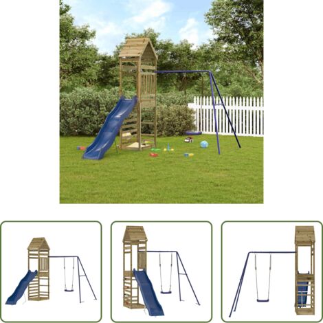 vidaXL Set da gioco -  Set da Gioco da Esterno in Legno di Pino Impregnato
