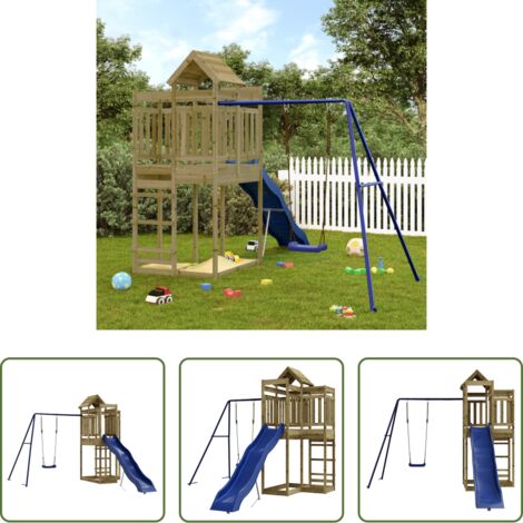 vidaXL Set da gioco -  Set da Gioco da Esterno in Legno di Pino Impregnato