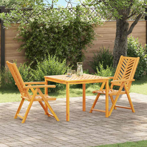 vidaXL Set da Pranzo per Giardino 3 pcs Marrone