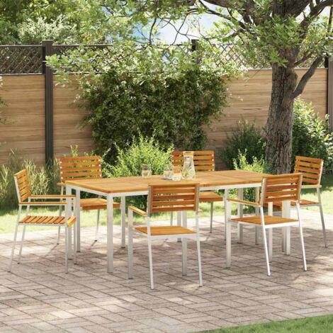 vidaXL Set da Pranzo per Giardino 7 pcs