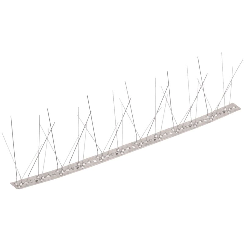 

vidaXL Set de 5 hileras de pinchos contra pájaros y palomas 20 uds 10m