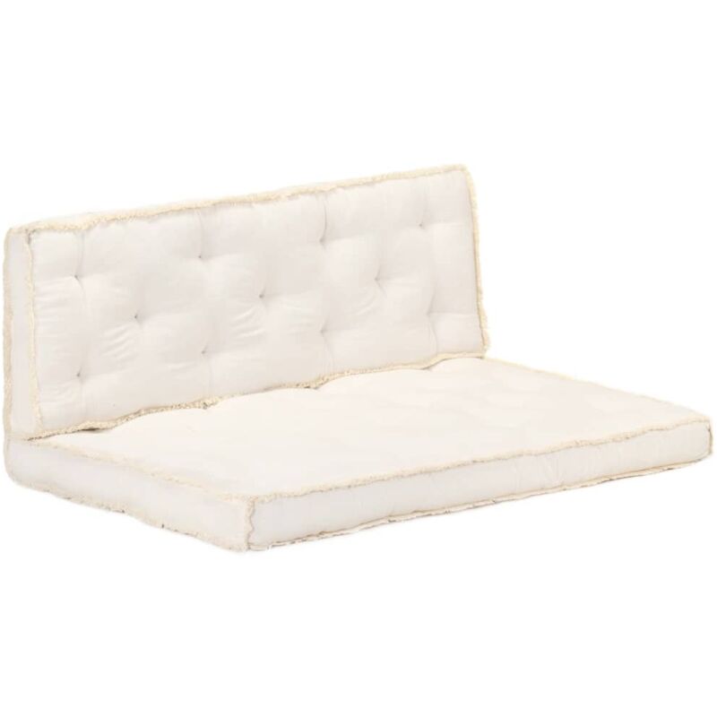 

vidaXL Set de cojines de sofá de palets 2 piezas beige - Beige