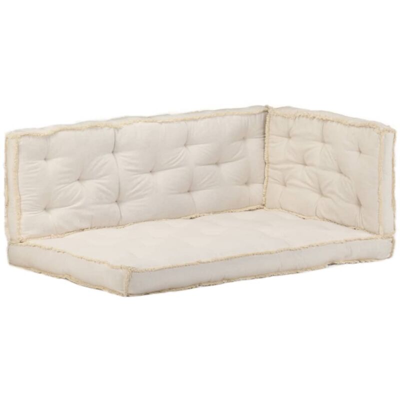 

vidaXL Set de cojines de sofá de palets 3 piezas beige - Beige