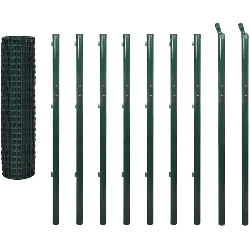 

Set de Euro Valla Acero Verde 10x1.7 m - Verde - Vidaxl