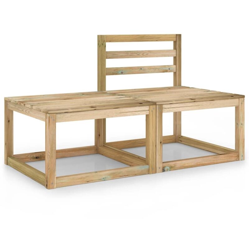 

vidaXL Set de muebles de jardín 2 pzas madera pino impregnada verde - Verde