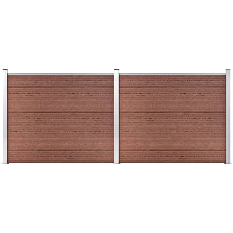 

vidaXL Set de panel de valla WPC marrón 353x146 cm - Marrón