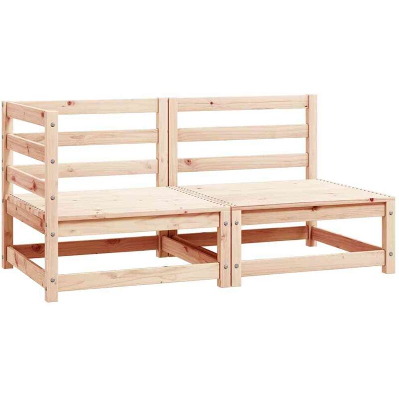 

vidaXL Set de salón de jardín de 2 piezas madera maciza de pino - Marrón
