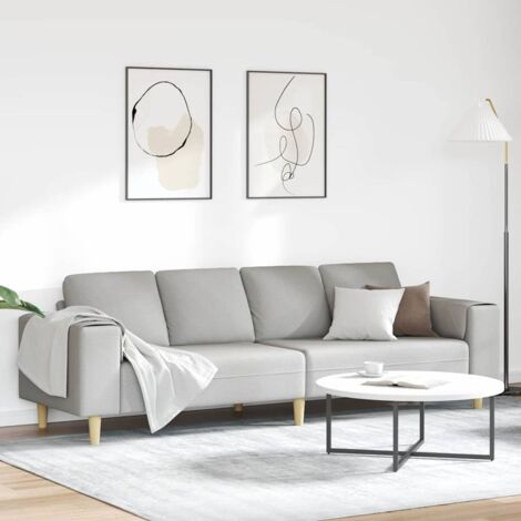 vidaXL Set di divani Grigio nuvola Tessuto
