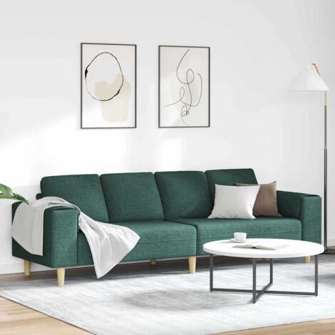 vidaXL Set di divani Verde scuro Tessuto