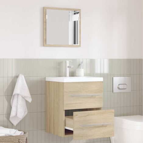 vidaXL Set di mobili per il bagno Marrone 41 x 38,5 x 48 cm