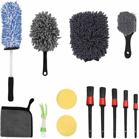 vidaXL Set di Spazzole per Pulizia Auto 13 pcs Multi Colore