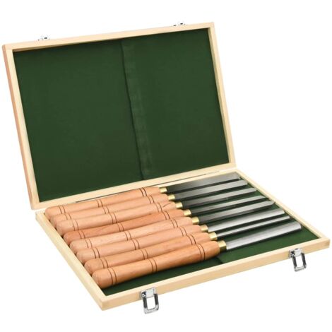 vidaXL Set di Utensili per Tornitura 8 pz in HSS