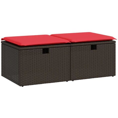 vidaXL Set Divano Giardino 4 pz con Cuscini Marrone Polyrattan Acacia