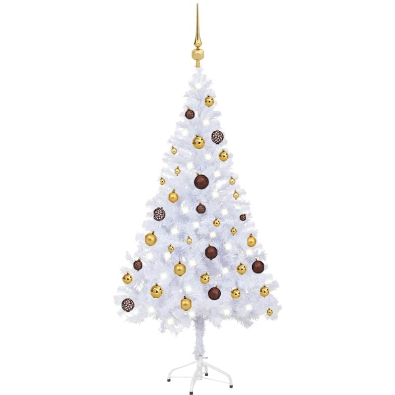 

Set medio árbol de Navidad artificial LED bola 230 ramas 120cm - Vidaxl