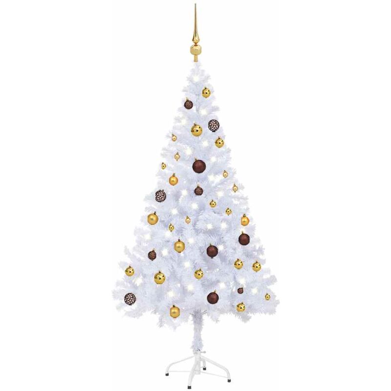 

vidaXL Set medio árbol de Navidad artificial LED bola 380 ramas 150cm